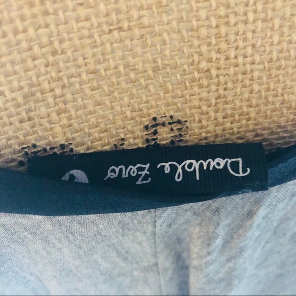 Double zero - Grey Black Slouchy Back Short Sleeve Top - Picture 5 of 6